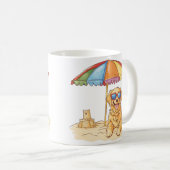 Golden Retriever Beach Dog Kaffeetasse (VorderseiteRechts)