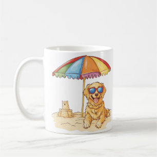 Golden Retriever Beach Dog Kaffeetasse