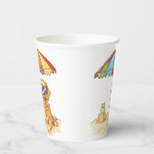 Golden Retriever Beach Dog Pappbecher (Links)