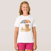 Golden Retriever Beach Dog T-Shirt (Vorne ganz)