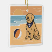 Golden Retriever Beach Weihnachtsschmuck (Rechts)