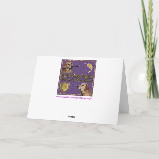 Golden Retriever Beach Welpe Geburtstag Karte (Rückseite)