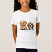 Golden Retriever & Beagle Best Friends T-Shirt (Vorderseite)