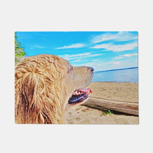 Golden retriever begrüßen Matt Fußmatte (Vorderseite)