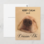Golden Retriever Behalt Calm Dream Postkarte (Vorne/Hinten)