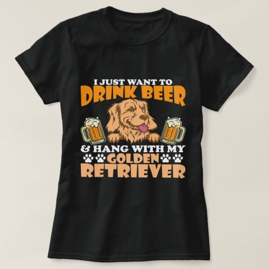 Golden Retriever Besitzer Golden Retriever Biene T-Shirt (Design vorne)