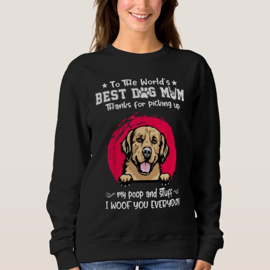 Golden Retriever Best Dog Mom Dogs Mothers Day Sweatshirt (Vorderseite)