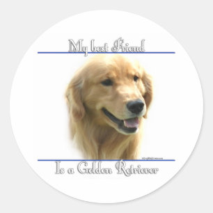 Golden Retriever Best Friend 2 - Aufkleber