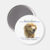 Golden Retriever Best Friend 2 - Magnet (Vorderseite/Rückseite)