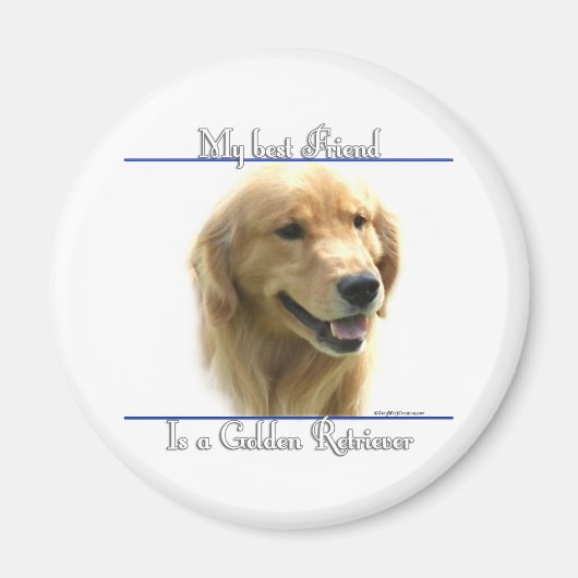 Golden Retriever Best Friend 2 - Magnet (Vorne)