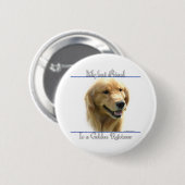 Golden Retriever Best Friend 2 - Schaltfläche Button (Vorne & Hinten)