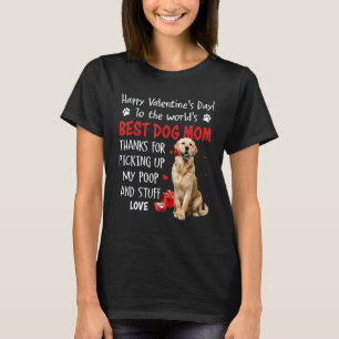 Golden Retriever Beste Hundemutter Valentinstag Lu T-Shirt