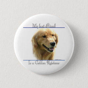 Golden retriever-bester Freund 2 - Knopf Button