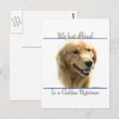 Golden Retriever Bester Freund 2 Postkarte (Vorne/Hinten)