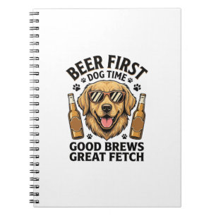 Golden Retriever Bier-Shirt Lustiger Hunde-Liebhab Notizblock