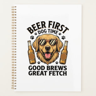 Golden Retriever Bier-Shirt Lustiger Hunde-Liebhab Planer