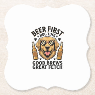 Golden Retriever Bier-Shirt Lustiger Hunde-Liebhab Untersetzer