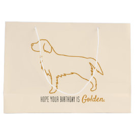Golden Retriever Birthday Bag Große Geschenktüte