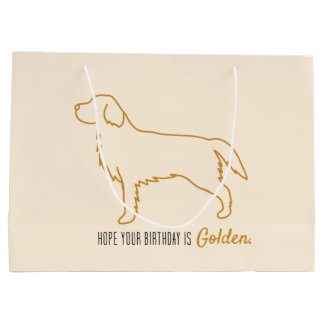 Golden Retriever Birthday Bag Große Geschenktüte