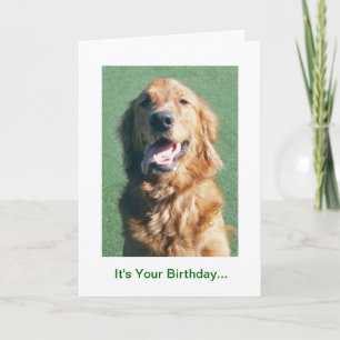 Golden Retriever Birthday Card, Golden Years Karte