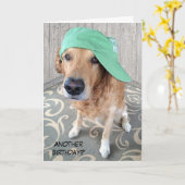 Golden Retriever Birthday Humor Karte (Gelbe Blume)