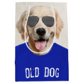 Golden Retriever Birthday Spaß Mittlere Geschenkta Mittlere Geschenktüte (Vorderseite)