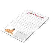 Golden Retriever Black Hat Dog List Notizblock (angewinkelt)