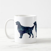 Golden Retriever Black Watercolor Silhouette Kaffeetasse (Links)