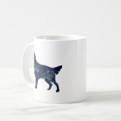 Golden Retriever Black Watercolor Silhouette Kaffeetasse (Vorderseite Links)
