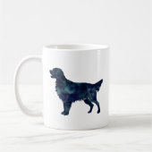 Golden Retriever Black Watercolor Silhouette Kaffeetasse (Links)
