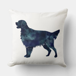 Golden Retriever Black Watercolor Silhouette Kissen