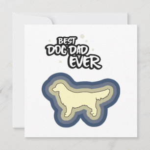 Golden Retriever Blau Bester Hund Papa Aller Zeite Karte