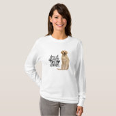 Golden Retriever - Bleibe bei Zuhause Hund Mama T-Shirt (Vorne ganz)