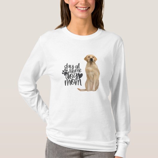 Golden Retriever - Bleibe bei Zuhause Hund Mama T-Shirt (Vorderseite)