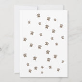 Golden Retriever Blume Wreath Dog Babydusche Einladung (Rückseite)