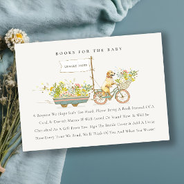 Golden Retriever Blumenbücher für Babydusche Begleitkarte