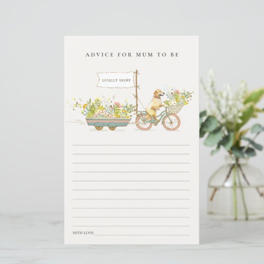 Golden Retriever Blumenempfehlung für Mama Baby Du (Stehend Vorderseite)