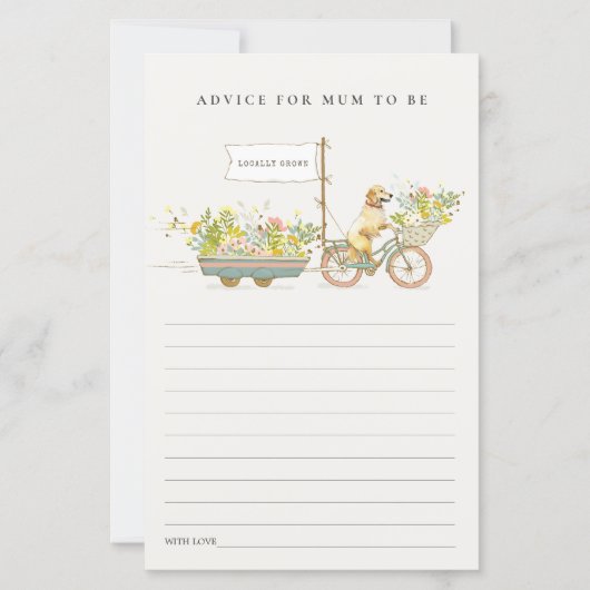 Golden Retriever Blumenempfehlung für Mama Baby Du (Vorderseite)