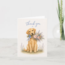 Golden Retriever Blumenstrauß Dankeschön