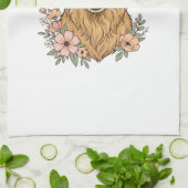 Golden Retriever Blumenvintage-Prägedesign_1 Geschirrtuch (Gefaltet)