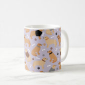 Golden Retriever Bones and Paws Coffee Mug Kaffeetasse (VorderseiteRechts)