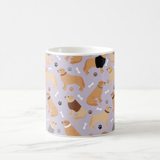 Golden Retriever Bones and Paws Coffee Mug Kaffeetasse (Mittel)