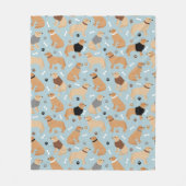 Golden Retriever Bones and Paws Fleecedecke (Vorderseite)