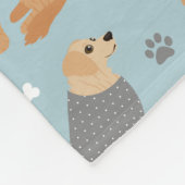 Golden Retriever Bones and Paws Fleecedecke (Ecke)