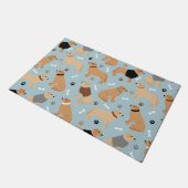 Golden Retriever Bones and Paws Fußmatte (Schrägansicht)