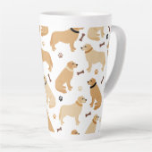Golden Retriever Bones and Paws Latte Mug Milchtasse (Rechte Ecke)