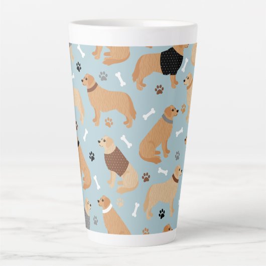 Golden Retriever Bones and Paws Milchtasse (Vorderseite)