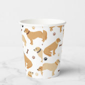 Golden Retriever Bones and Paws Paper Cups Pappbecher (Rechts)