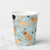Golden Retriever Bones and Paws Pappbecher (Rückseite)