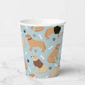 Golden Retriever Bones and Paws Pappbecher (Links)